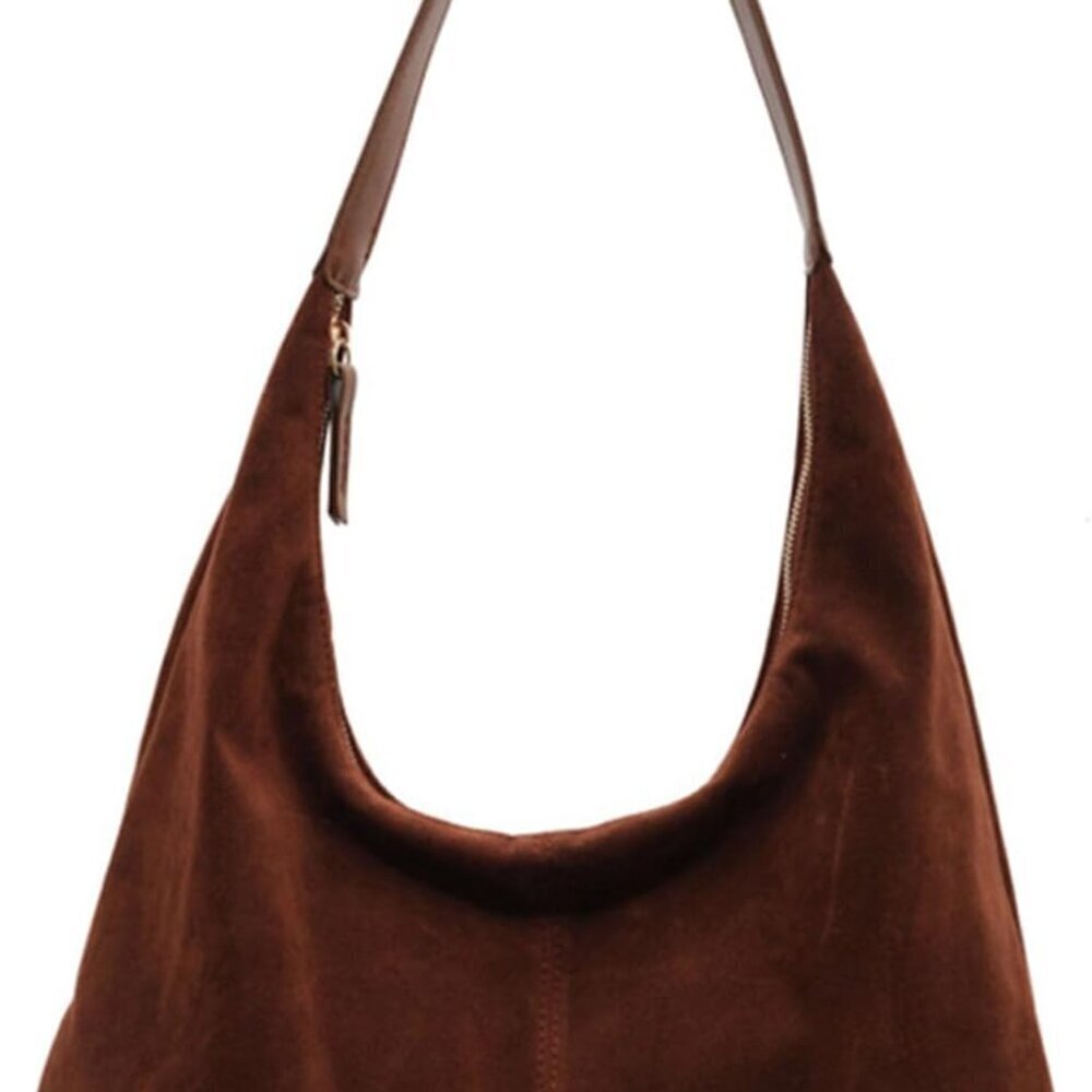 Suede Tote Bag Women Large Slouchy Shoulder Purse Travel Fashion - Picture 2 of 6